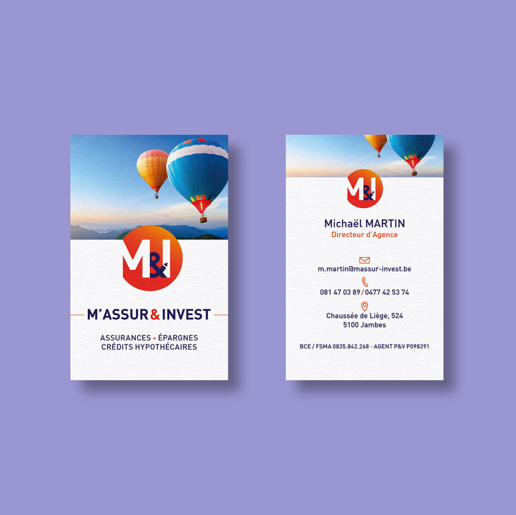 Carte de visite M'Assur & Invest
